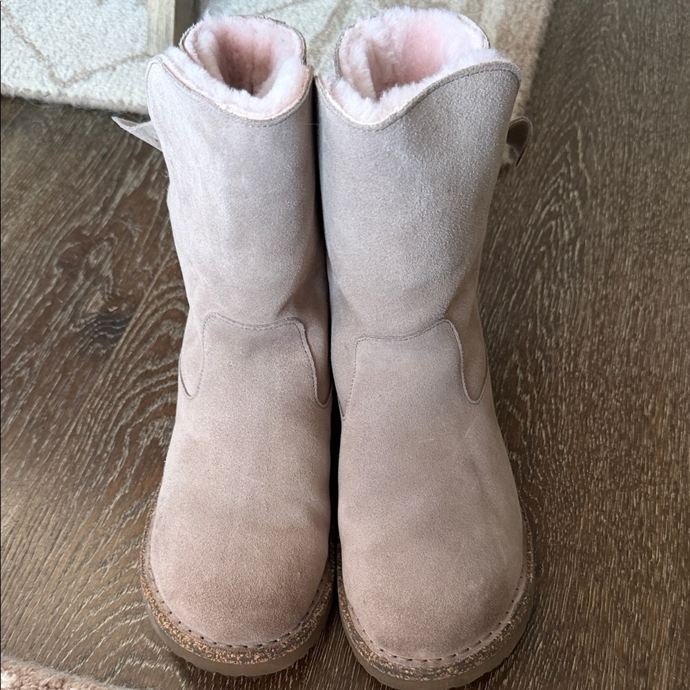 Birkenstock Uppsala Shearling Gray Taupe Size 38